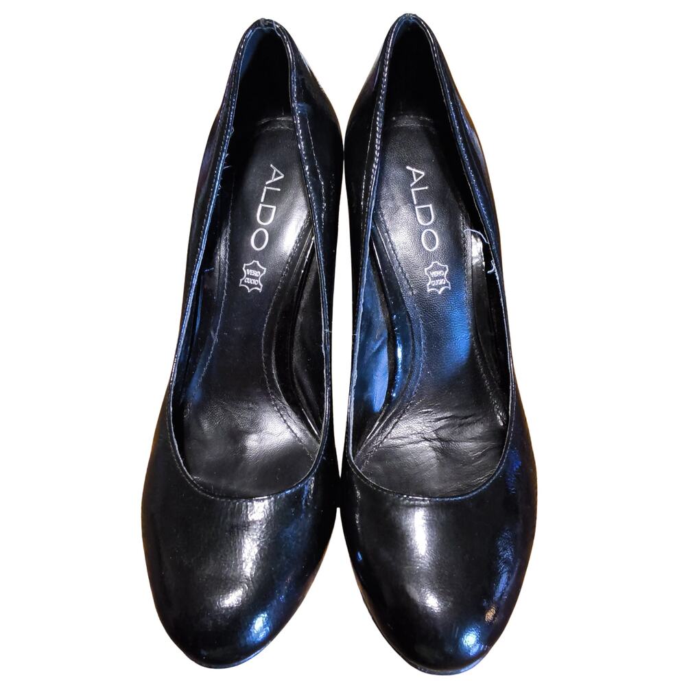 Aldo Women's Sz 6.5 Black Leather High Heel Stilleto Pumps